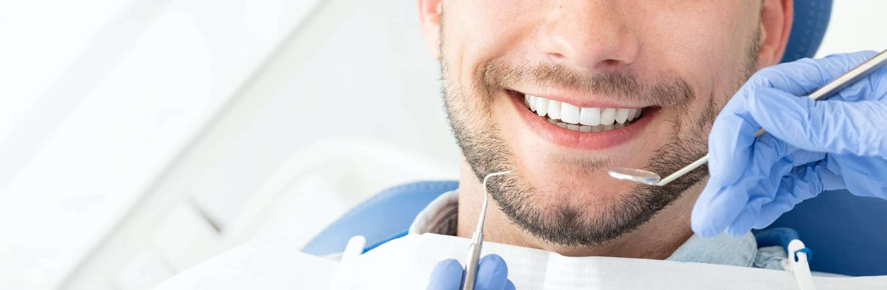 Close up of patient's smile at teeth whitening dentist in Webster Groves, MO