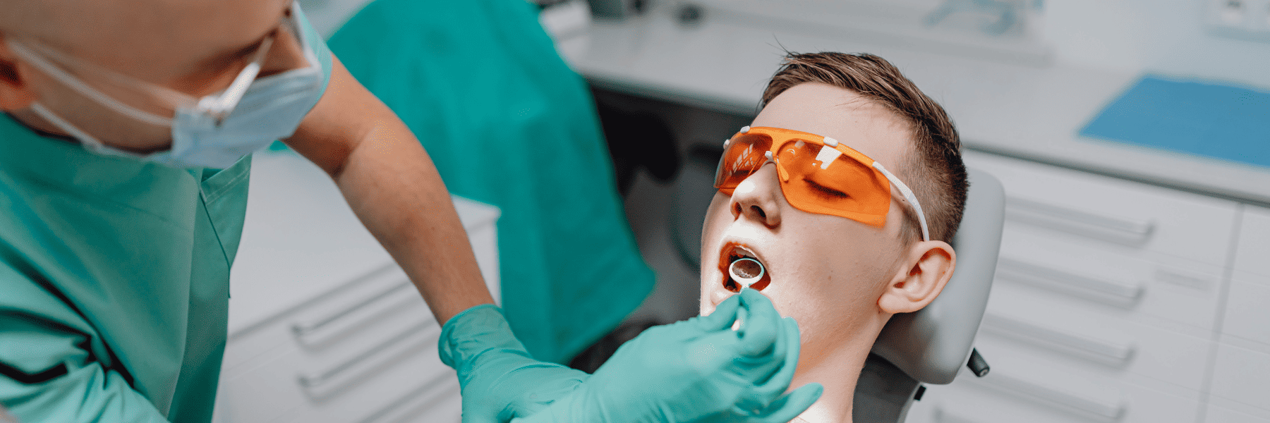 Patient's first visit at Webster Groves Dental - close examination