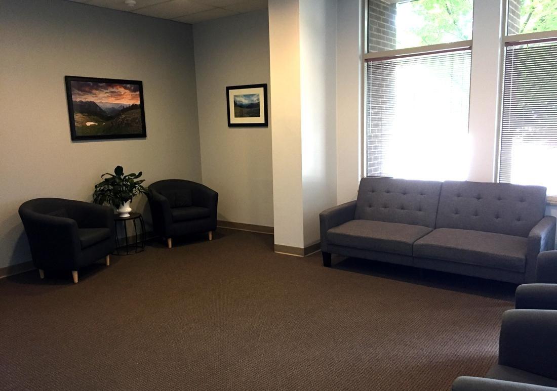 Dental patient waiting area at our Webster Groves, MO dentist office